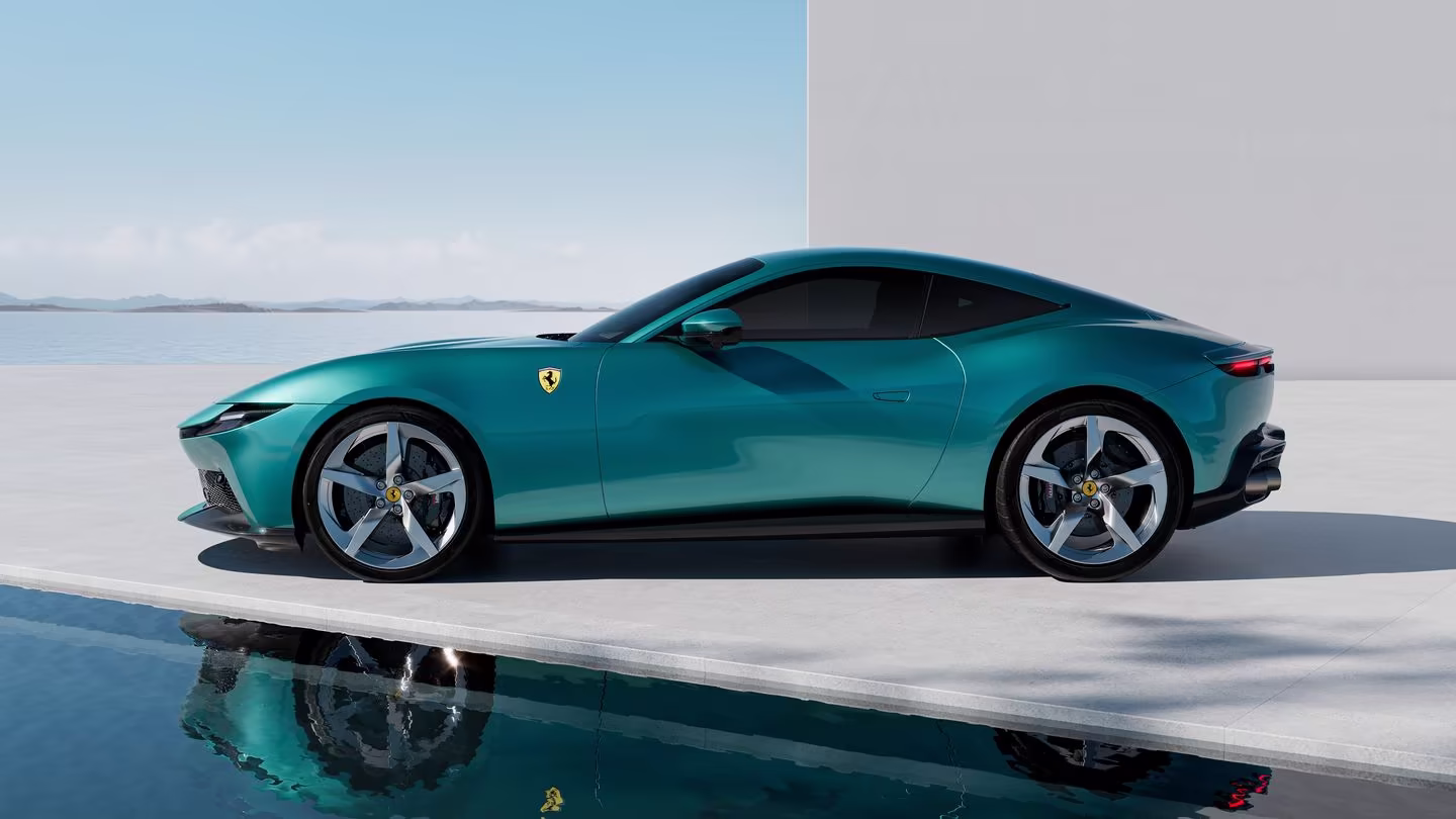Side view of a 2027 Ferrari Amalfi